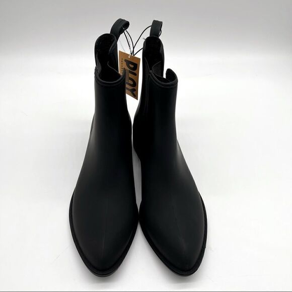 NWT Jeffrey Campbell PLAY Black Matte Rubber Ankle Boots Size 7 - Picture 5 of 10